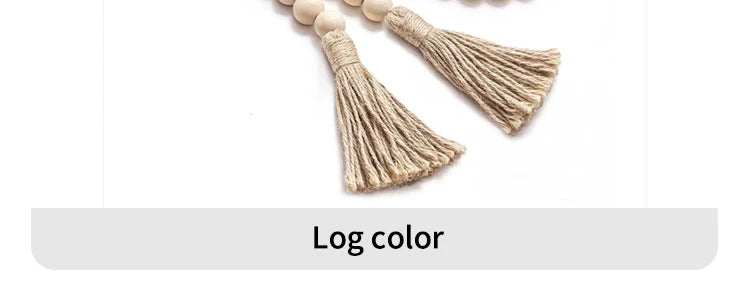 Decorative Bead Twine Tassel Strand, Log Colour Boho Decorative Wall Decor, Home Decor Craft Ornament, Gothic Style, for Prayer