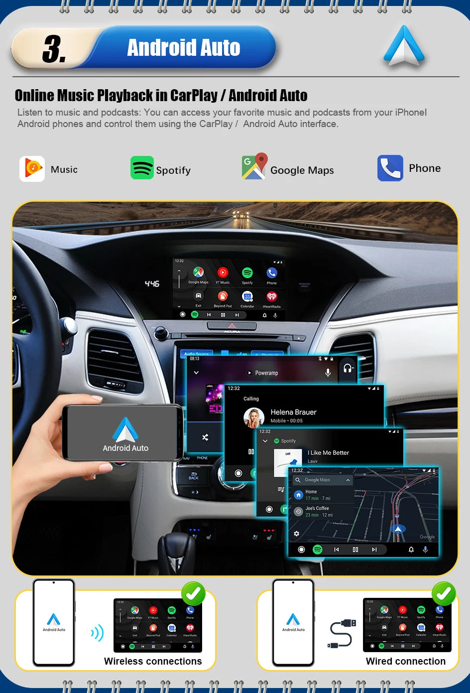 Car Ai Box Wireless Apple Carplay Android Auto For Acura YD3 MDX RDX TLX ILX RLX Honda Odyssey Original Screen Support Mirroring