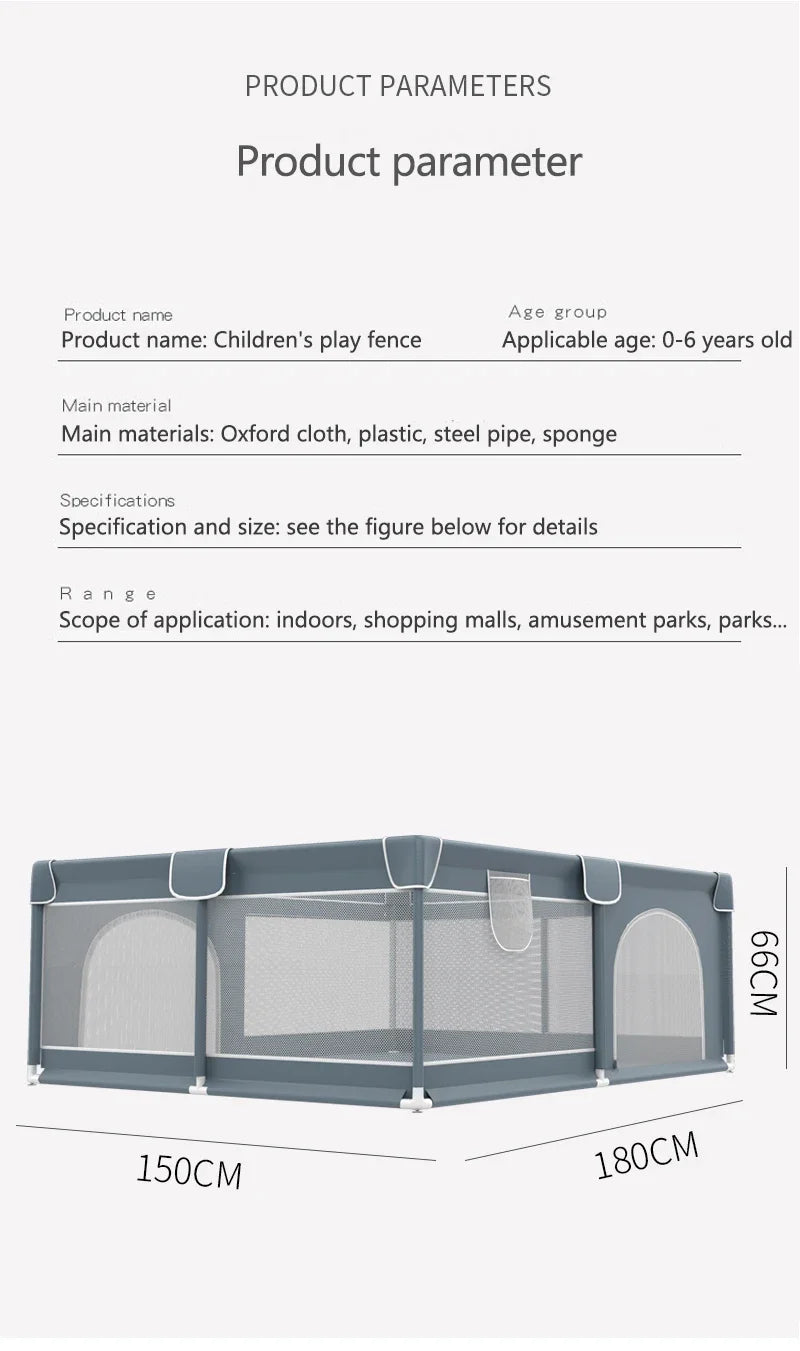 IMBABY Baby Playpen 150x180cm Children's Parks for Babies with Foam Protection Newborn Fence Box Safety Children's Play Playpen