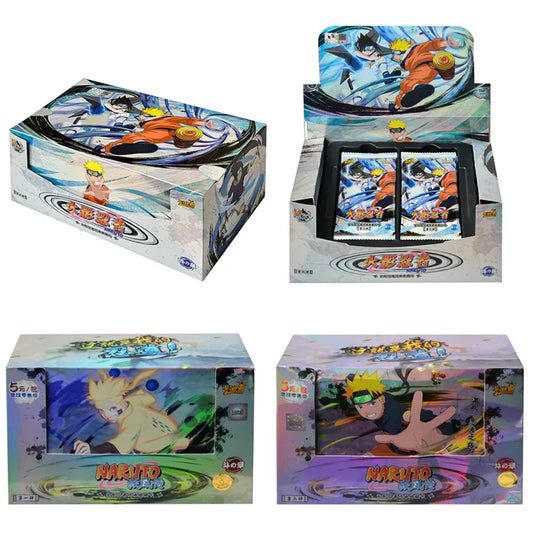 KAYOU Original Naruto Cards Uzumaki Sasuke Ninja Game Collection Rare Cards Box Flash Cards Toys For Children Christmas Gift