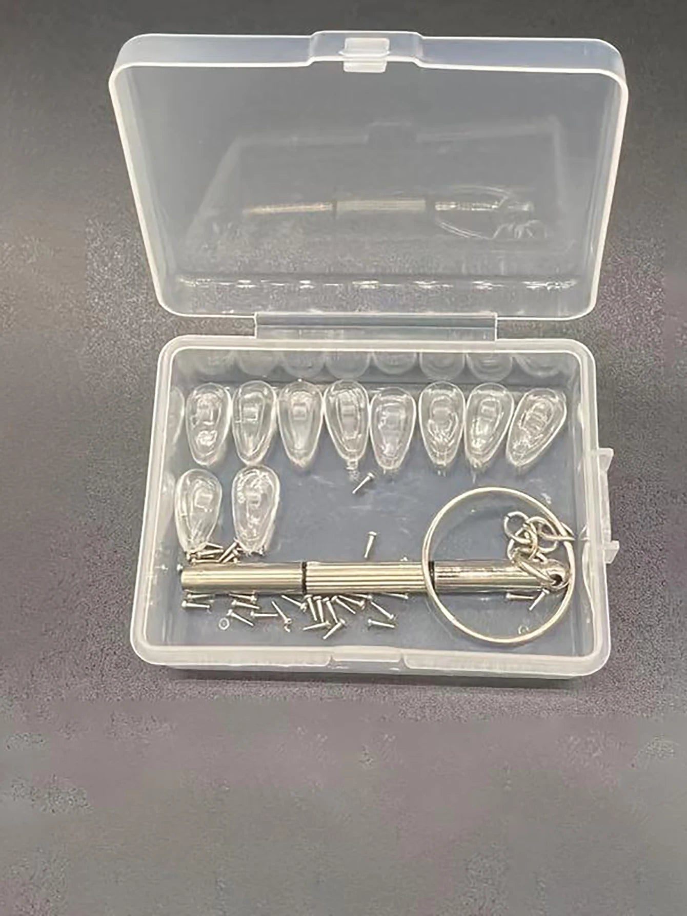 1set(4/8/10/20pcs) Nose Pads Set Soft Silicone Transparent Nose Pads With Screwdriver Glasses Replacement Repair Supplies