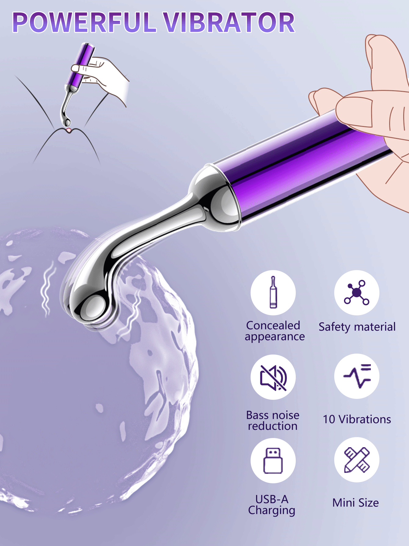 Clitoral Vibrator Female Squirting Vibrator G-spot Dildo Nipple Stimulator High Frequency Personal Massager Adult Sensual Toys