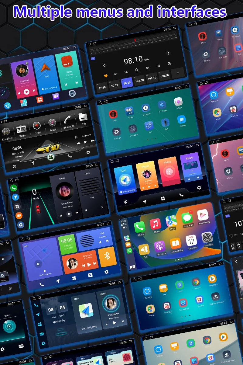 Android 13 2 Din Car Radio Autoradio 64G 7"/9"/10" Universal WIFI GPS Car Audio Multimedia Player For Hyundai Nissan Toyota Kia