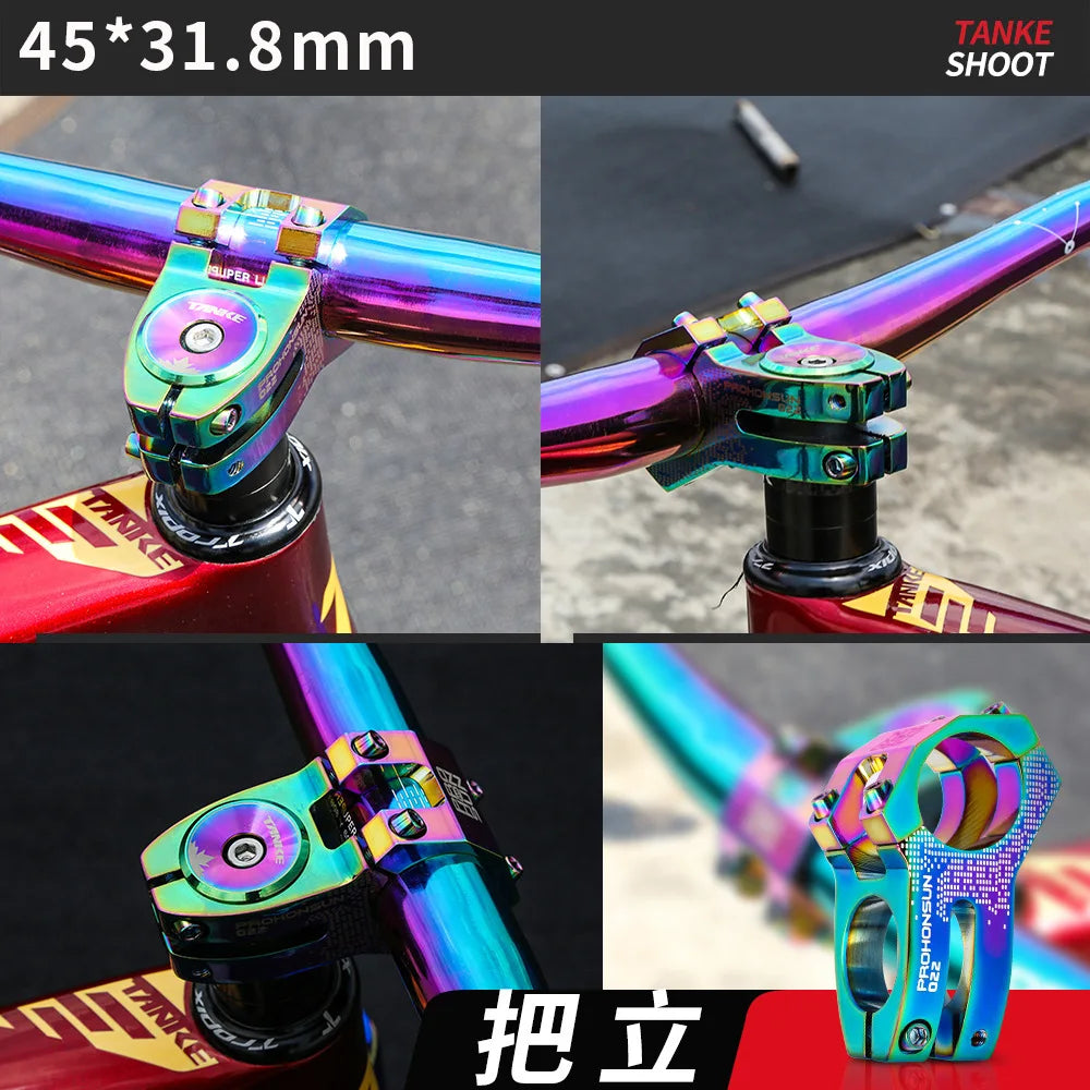 TANKE-MTB Road Bike Stem,CNC Aluminum Alloy Bicycle Parts,High-strength Short Handlebar ,022 XC AM,28.6mm,31.8mmWith cover