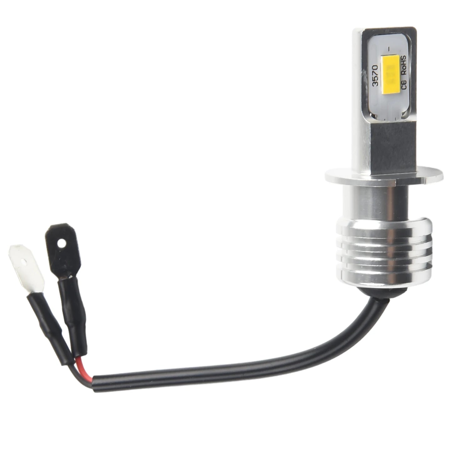2Pcs H3 Car LED Fog Light Bulb Conversion Kit Super Bright Yellow DRL Lamp 3000K 80W 50000H 2000LM Auto Beam Fog Lamp