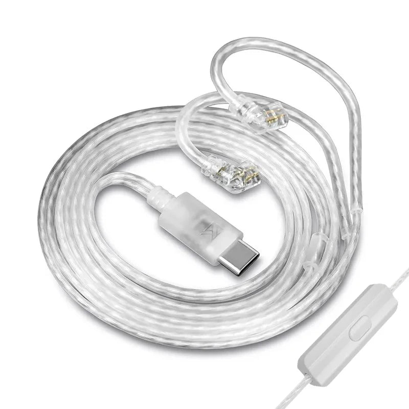 KZ Original Headphone Cable Type C Silver-Plated Upgrade Cable Replacement 2pin Earphone Wire For EDX Pro/ZS10 Pro/ZSN PRO