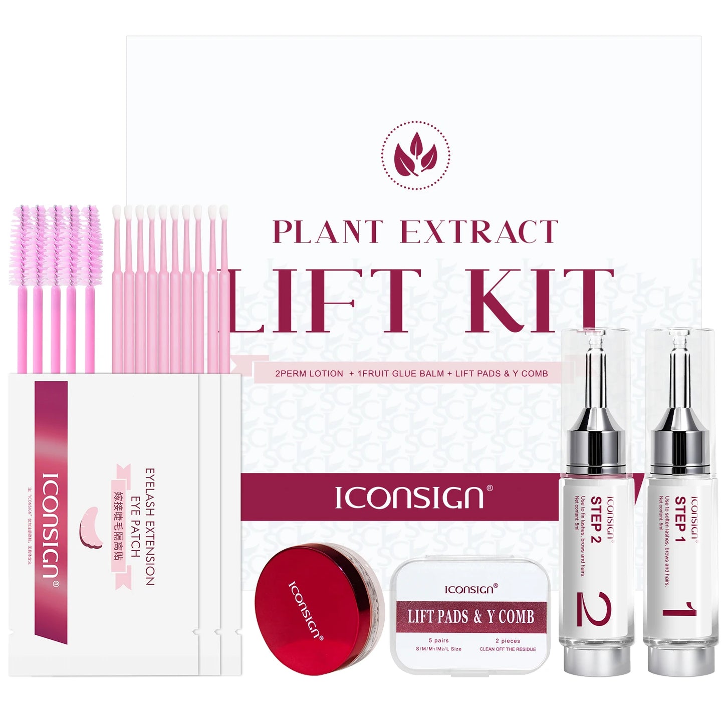 ICONSIGN Lash Lift Kit,Eyelash Perm Kit,Lash Lift and Tint Kit Professional Eyebrows Dye Lash Extension Set Semi-Permanent