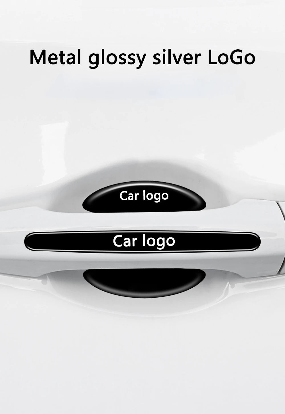 8pcs Car Door Handle Bowl Sticker Anti-collision Protection Strips Decals for Mitsubishi ASX Chaveiro Lancer Outlander Pajero EX