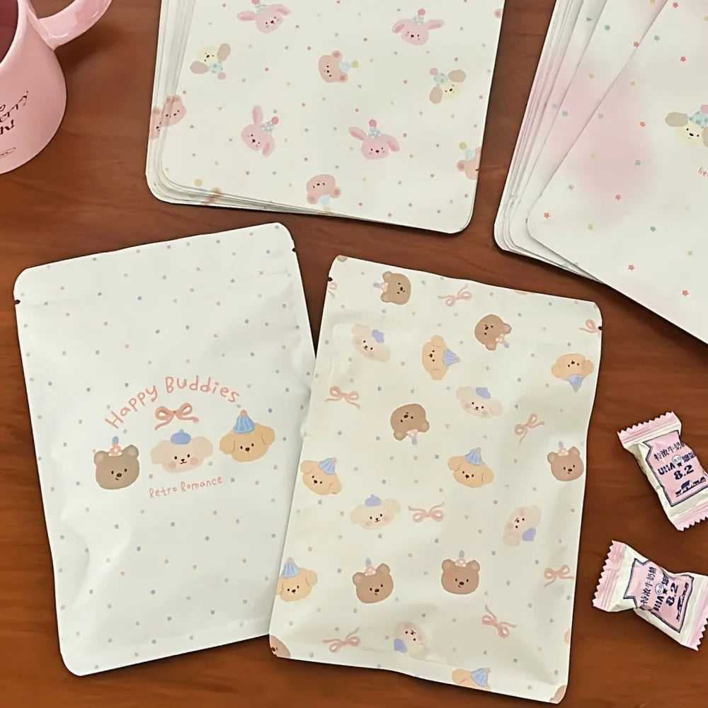 20 Pcs Cute Bear Self sealing Bag Packaging Bag Holiday Gift Packaging Sealed Bag