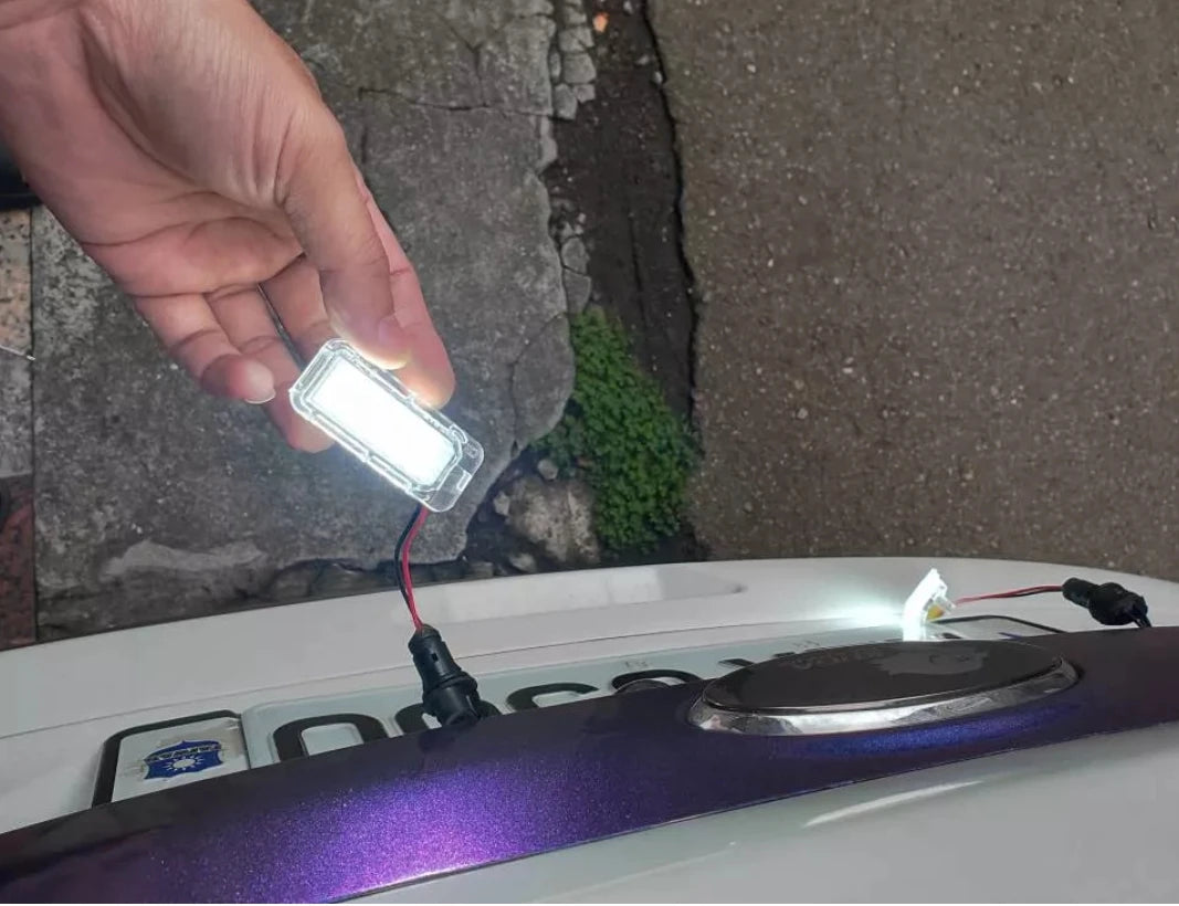 2pcs For Ford LED License Number Plate Light Focus 5D Fiesta Mondeo Kuga Galaxy Ranger Escape C-Max S-Max License Plate Light