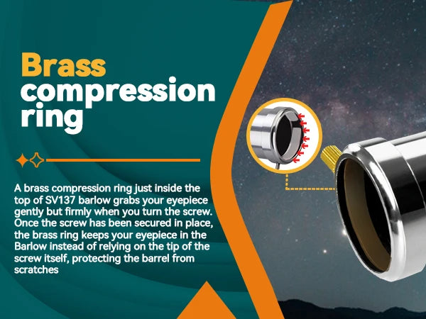 SVBONY SV137 1.25 Inch 2X/3X Barlow Lens Metal Body Fully Multi Coated Telescope Accessory for telescope eyepiece astronomy