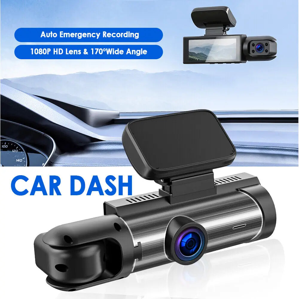 Dash Camera Front And Inside,3.16inchdash Cam 1080P G Sensor HD Night Vision Loop Recording Wide Angle Car DVR