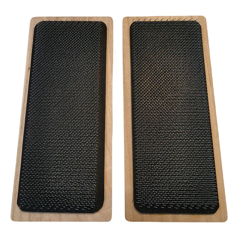 28X12CM Wooden Drawing Mat Hair Holder Hair Hackle For Wig Making use Drawing Card with curved needle