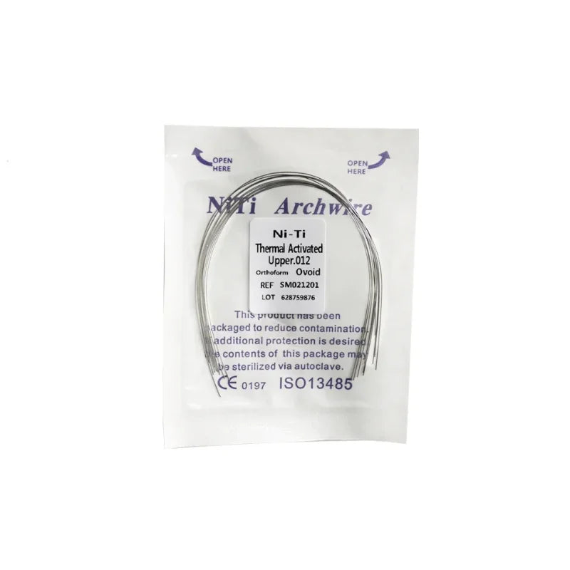 10Pcs/Pack Dental Arch Wires Orthodontic Super Elastic NITI Round Rectangle Archwire Lower/Upper 012/014/016/018/020/16x16/16x22