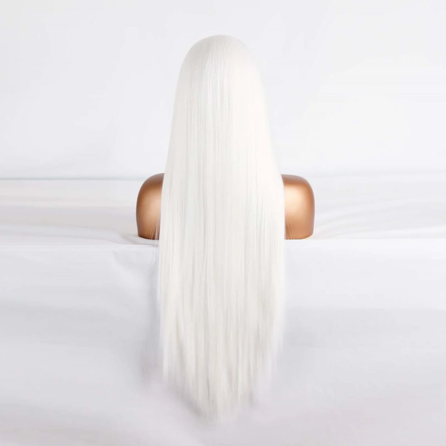 White Wig Straight Synthetic Lace Front Wig Glueless Wigs Ready to Wear Long White Wig Cosplay Snow White Colored Wigs for Women