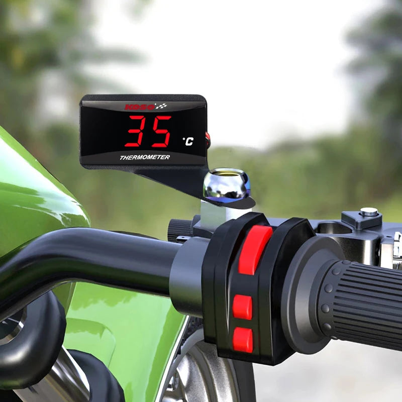 Motorcycle Oil Temperature Gauge Koso Oil Temp LCD Digital Universal Instrument For Yamaha Kawasaki Honda