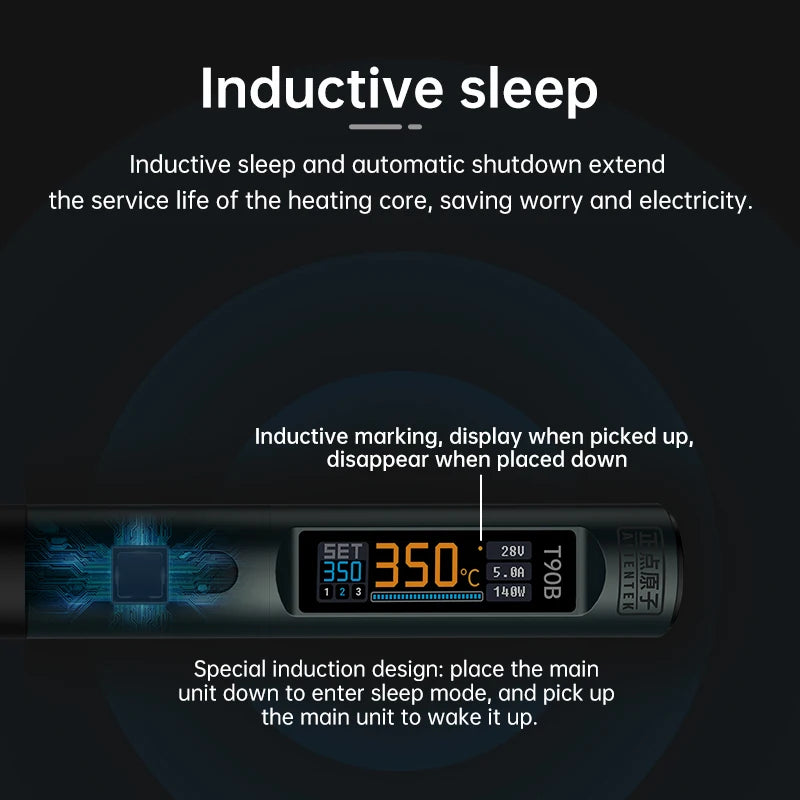 ALlENTEK T90 Soldering Iron PD3.1 140W Adjustable Temperature 80-450°C Precision Welding Solder Kit with T245 and T210 Welding T