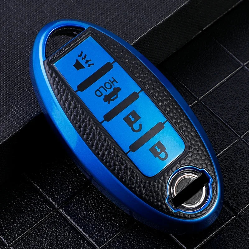 Leather TPU Shell Car Key Cover Case for Nissan Qashqai J10 J11 X-Trail T31 T32 Kicks Tiida Pathfinder Murano Note Juke Infiniti
