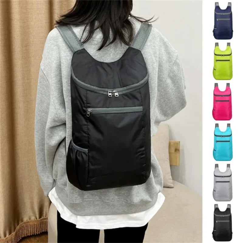 Outdoor Unisex Waterproof Foldable Backpack Large Capacity Portable Camping Hiking Travel Daypack Leisure Men Women Sport Bags