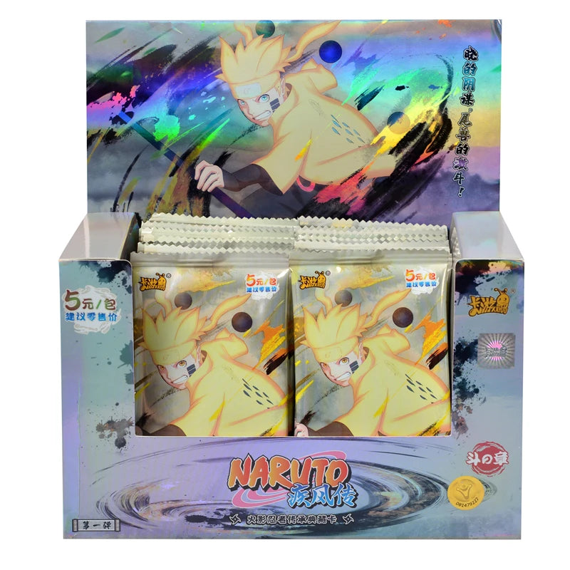 KAYOU Original Naruto Cards Uzumaki Sasuke Ninja Game Collection Rare Cards Box Flash Cards Toys For Children Christmas Gift