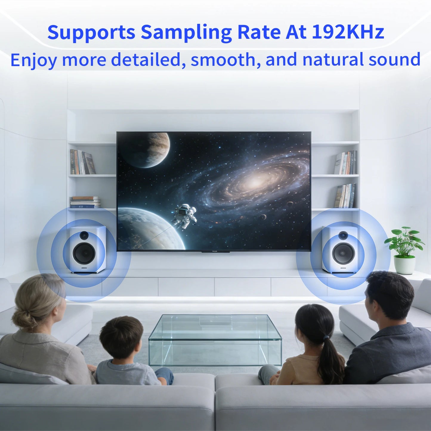 Unnlink 192KHz Coaxial to 2RCA + 3.5mm Aux Audio Converter TV SPDIF Coaxial to Amplifier Soundbar