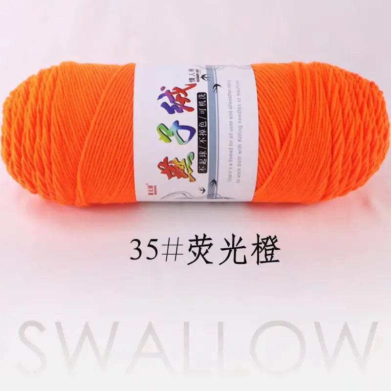 1Pc 200g Milk Cotton yarn for hand knitting Acrylic Crocheting Thread Yarn Crochet Doll sweater bag blanket slipper