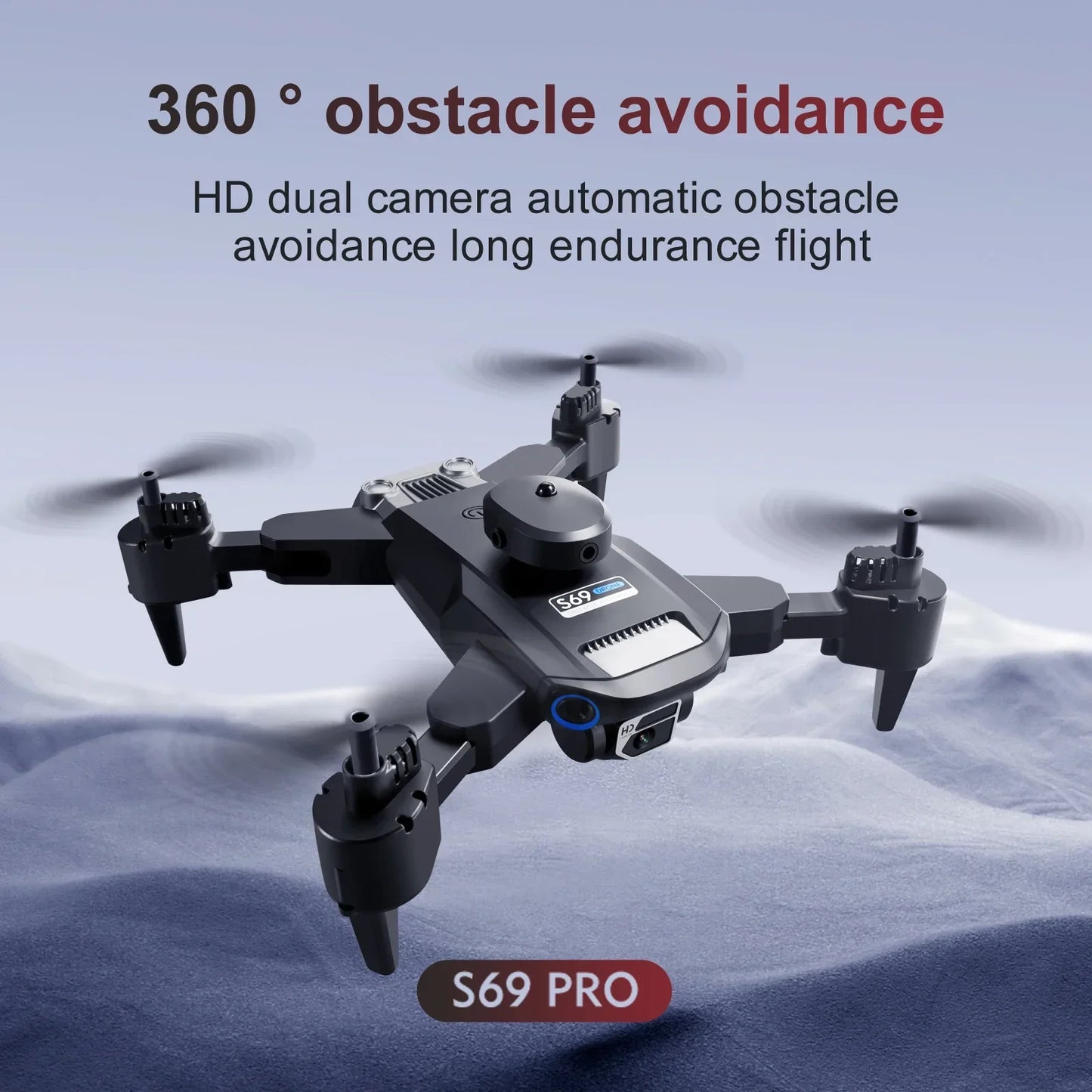 S69MAX Drone 4K Professional 8K With Wide Angle Dual HD Camera Foldable RC Helicopter WIFI FPV Height Hold Quadcopter Toys Gifts