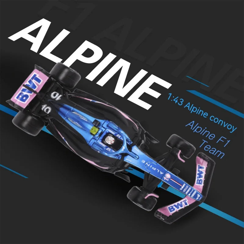 1:43 BWT Alpine F1 Diecast Model - Detailed Alloy Car for Kids - Perfect Racing Gift