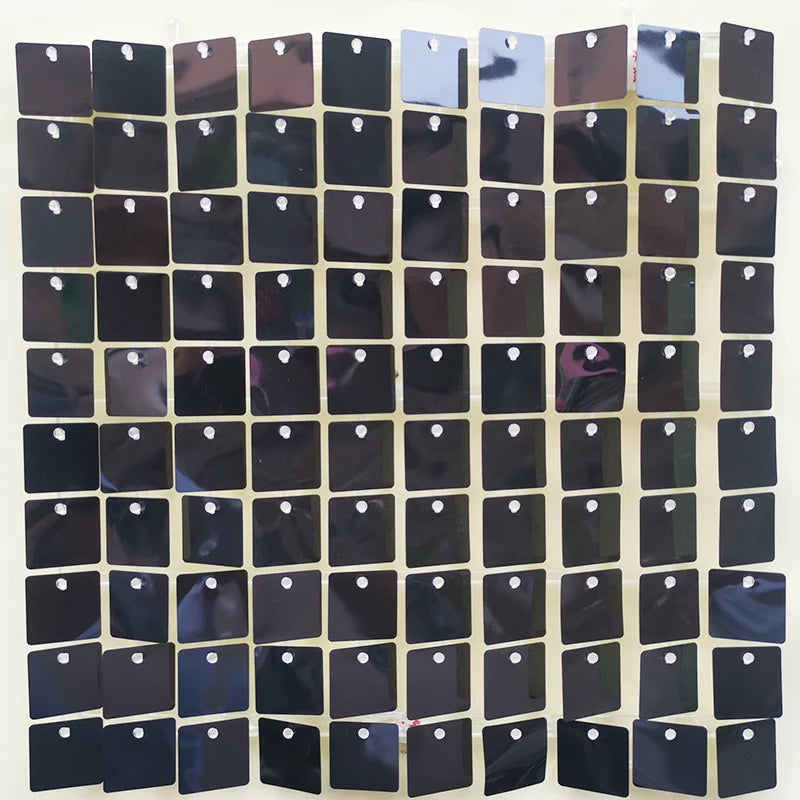 1000pc Shimmer Sequin Party Backdrop Curtain Metallic Foil Fringe Birthday Wedding Wall Decoration Photo Zone Booth Glitter Gold