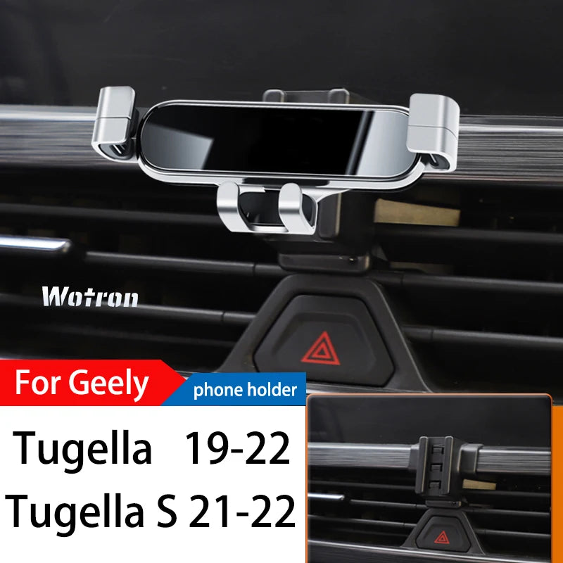 Car Phone Holder For GEEly Tugella 2019-2022 GPS Special Gravity Navigation Mobile Bracket 360 Degree Rotating Stand Accessories