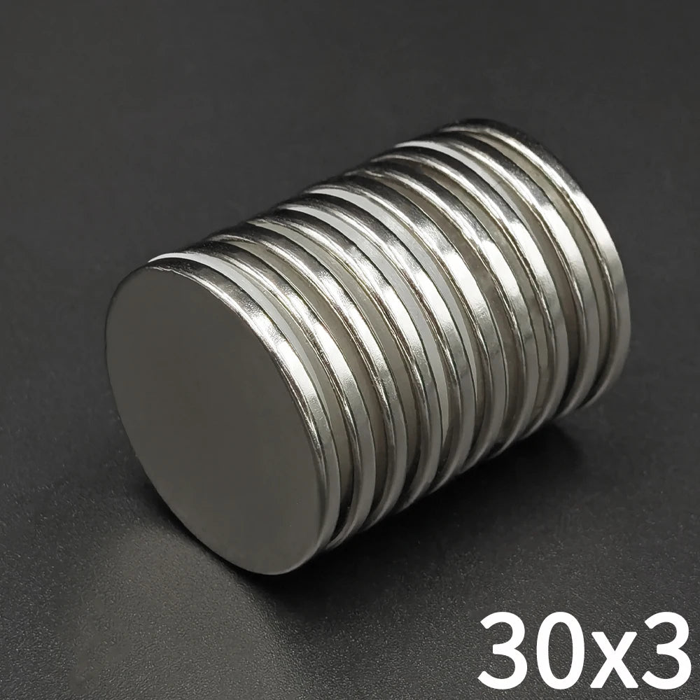 3/5/8/12/15 Pcs 30x3 Neodymium Magnet 30mm x 3mm N35 NdFeB Round Large Super Powerful Strong Permanent Magnetic imanes Disc 30*3