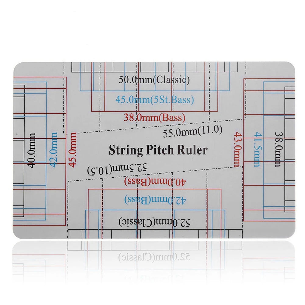 Guitar String Height Measurement Tool Multifunctional Guitar String Specification Ruler Card Luthier Tools for String Instrument