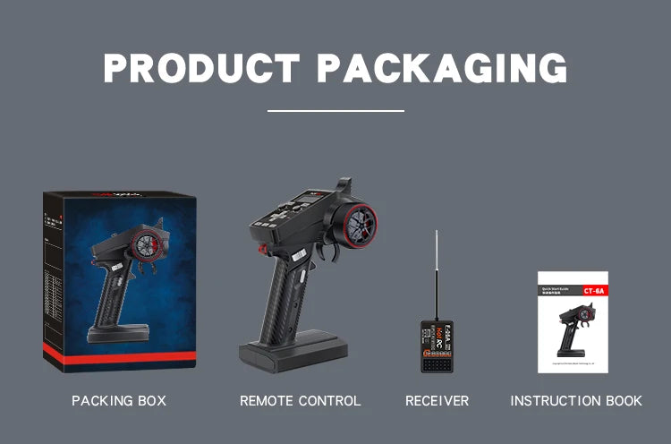 Hotrc CT-6A CT-4A 6CH 4CH 2.4GHz Radio System Transmitter Remote Controller with F-06A F-04A 6Ch Receiver for RC Car Boat Tank