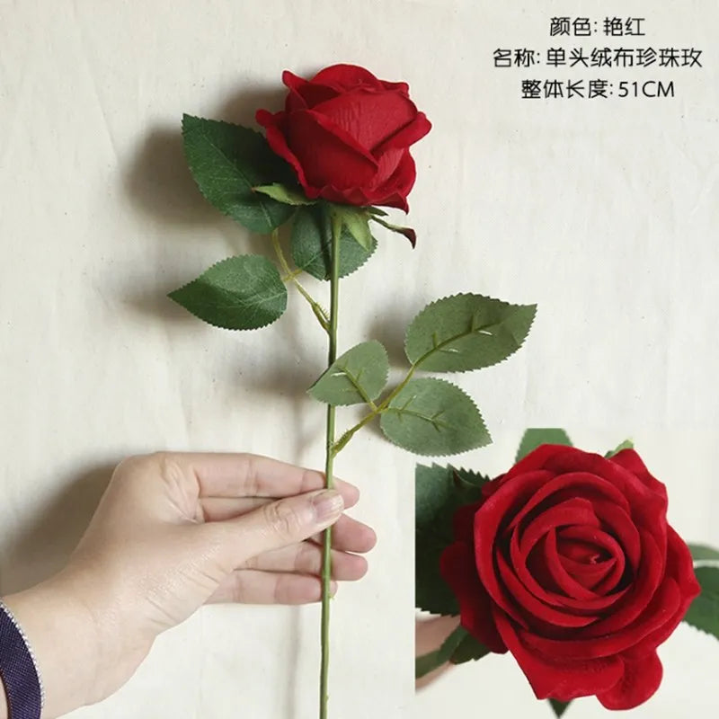 Artificial Flower silk Rose Valentine's Home vase Decor Wedding bridal bouquet Outdoor Garden bonsai arch Holiday Party Diy gift