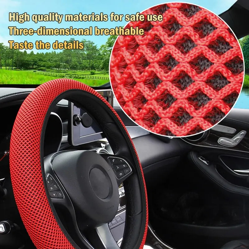 Universal Car Steering Wheel Cover Without Inner Ring Elastic For Nissan Versa Honda Civic 2008 Jimny Seat Leon Accessories
