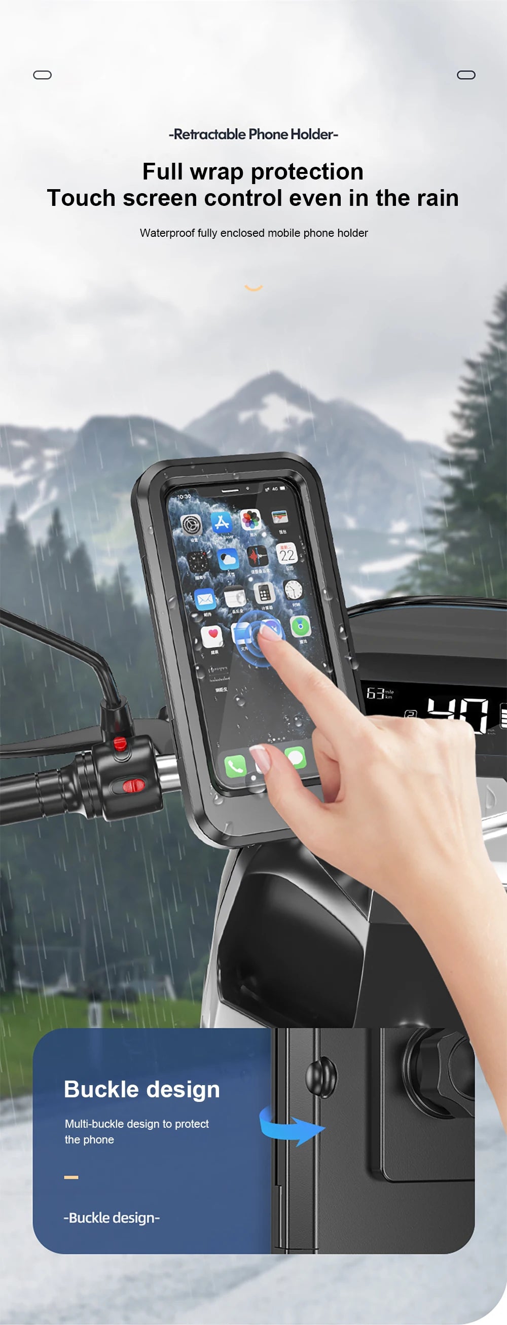 Waterproof Motorcycle Phone Holder Support Universal Gps For Sp Connect Motorcycle Cradle Bmw K 1600 Gtl