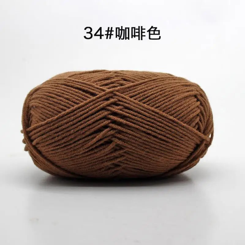 Baby Line 4 Strands Milk Cotton Line Soft And Light Skin Combed Fine Cotton Line Baby Line Crochet Shoes Doll Scarf Yarn