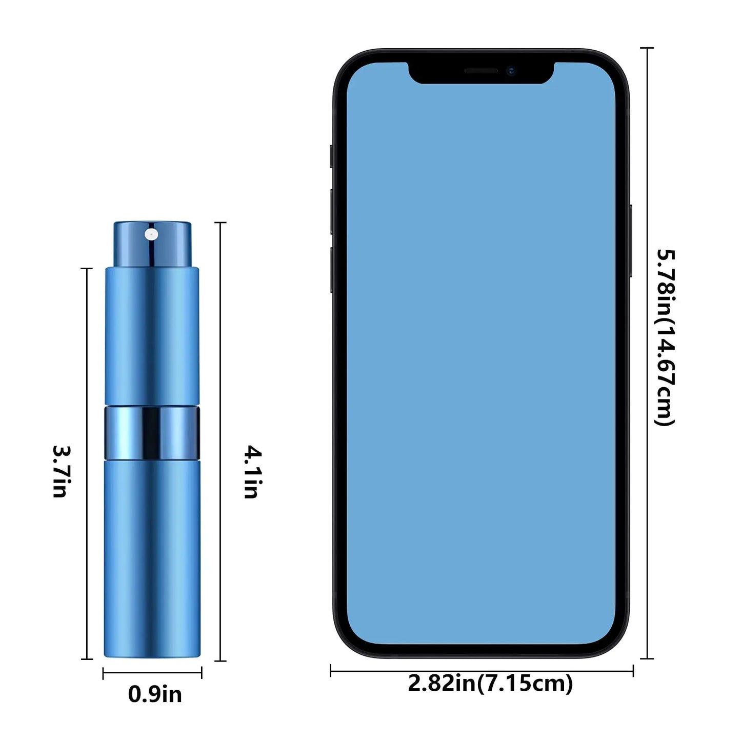 4PCS+6 Accessories Perfume Atomizer Refillable with 5 Spray Bottles, 2 Aluminum Funnel, 2 Dispensing Shenanigans, 2 Spring Straw