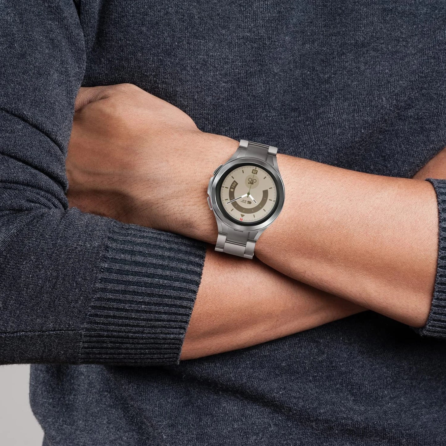 Metal Strap for Samsung Galaxy Watch 5 Pro 45mm 7 6 5 4 44mm 40mm Curved Interface Wristband for Galaxy Watch 4/6 Classic Correa