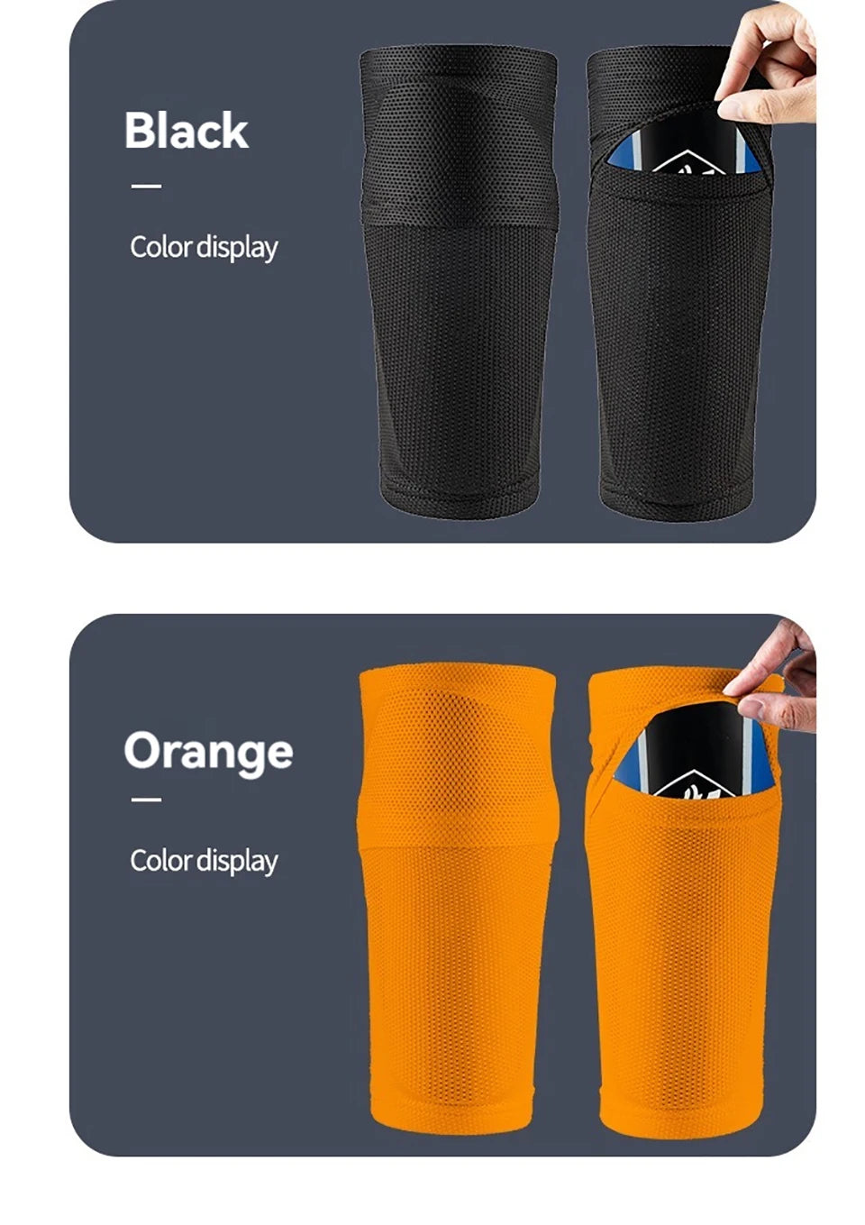 Loogdeel New Soccer Shin Guards Sleeves for Kids Youth Adults- Sleeves for Footoall Games,Sleeves with Optimized lnsert Pocket