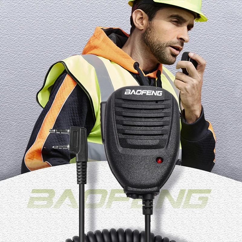 New Walkie Talkie Hand Microphone Radio Speaker Mic PTT For Walkie Talkie BF-888S UV-82 UV-5R UV-5RPro H9 H7 Ham Radio