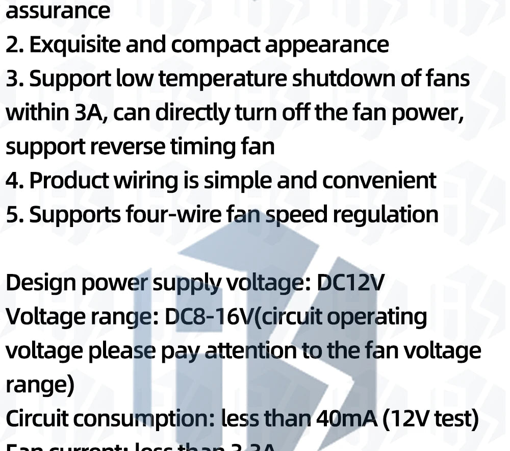 Single 12V 3A DC PWM 4 Wire Fan Temperature Control Speed Controller Chassis Computer Noise Reduction Module NTC B 10K 3950