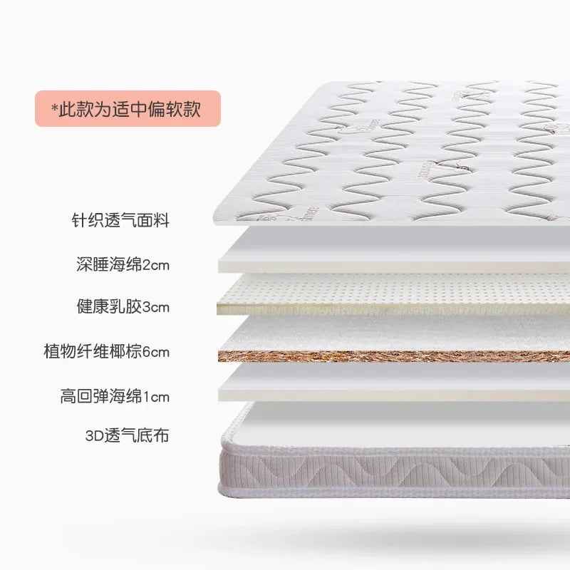 Coconut Palm Hard Mat Manufacturer 1.5m Children's Dormitory 3E Coconut Palm Mattress B & B 1.8m Hotel Wholesale Simmons New