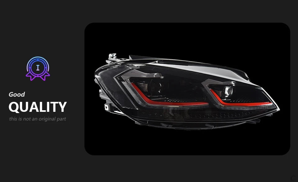 AKD 2 PCS For Golf 7.5 2018-2021 Golf7.5 MK7.5 LED Auto Headlight Assembly Upgrade R-Line Style Design LHD RHD Tool Accessories
