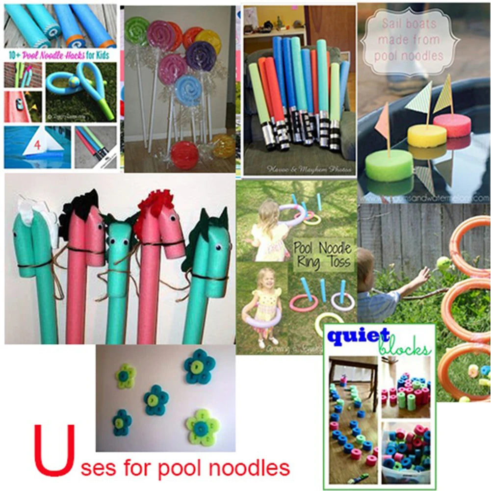 Swimming Pool Noodle Stick Kids Buoyancy Stick Swimming Aid Foam Stick Colorful Float Aid Solid Foam Kids Adult Pool Accessorie