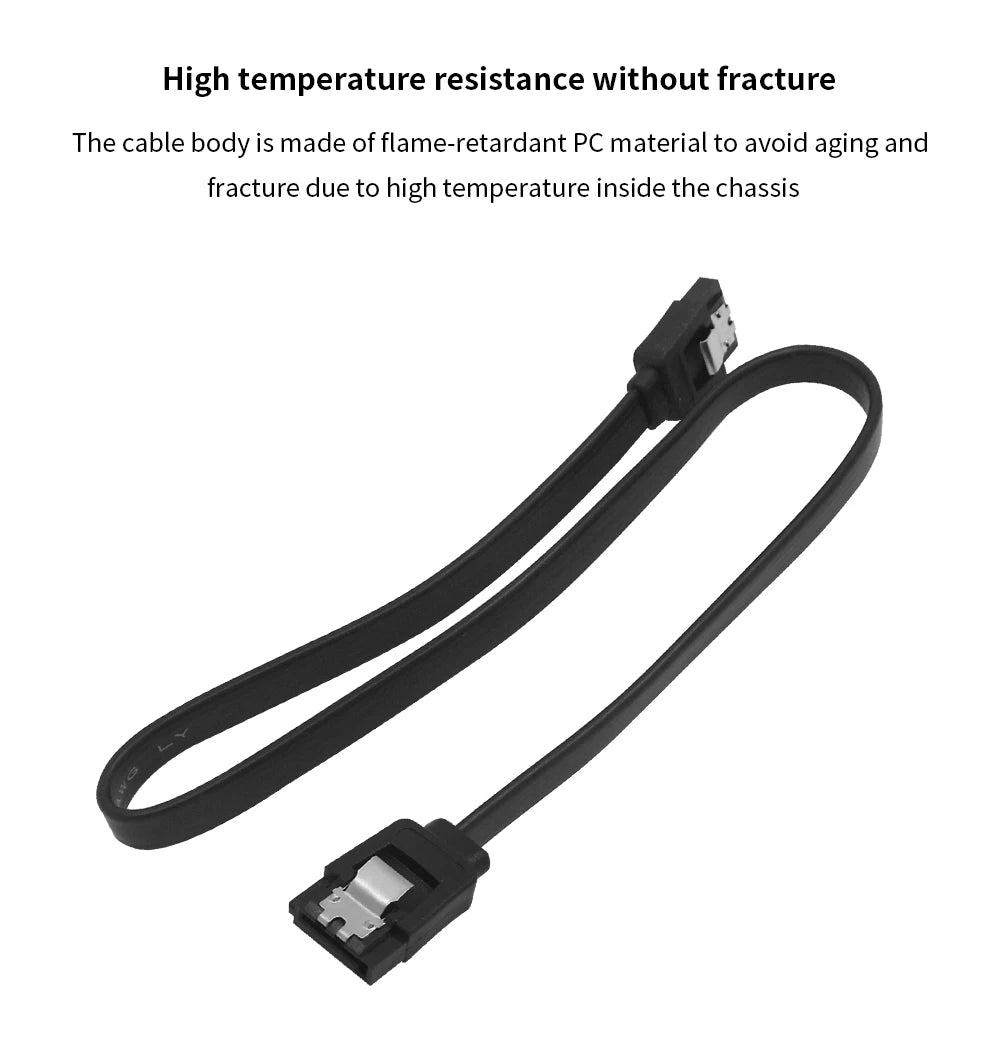 TISHRIC SATA Cable Sata3.0 Solid State Hard Disk Serial Data Cable Multi-Spec Flexible Sata Hard Disk Fast Transmission Cable