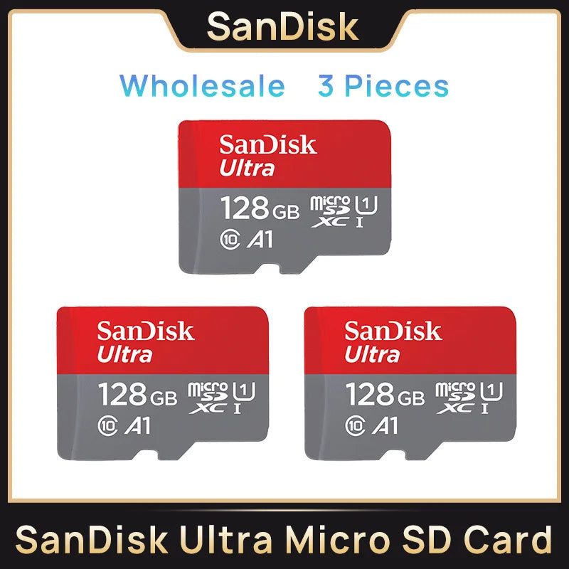 SanDisk Micro SD Memory Card TF Flash Card Ultra A1 V10 C10 U1 32GB 64G 128G 256G 512G 1TB for Camera Phone Nintendo Switch