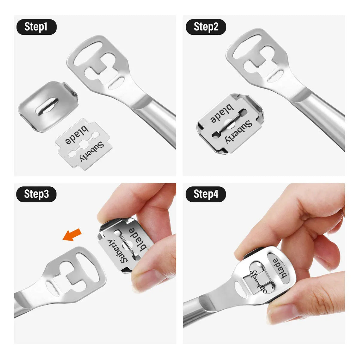 Stainless Steel Foot Callus Shaver Heel Hard Skin Remover Hand Feet Pedicure Razor Tool With 10pcs Blades Foot Care Foot File
