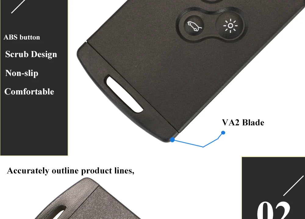 jingyuqin 433MHz ID46-PCF7952A Chip Smart Remote Car Key Card Fob For Renault Megane 3 Laguna 3 Scenic Fluence Keyless HandsFree