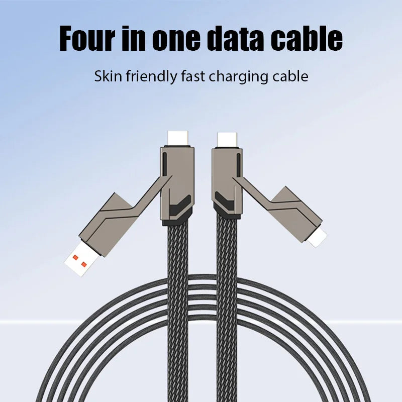 100W 4 in 1 Multi-function Mobile Phone Data Cable PD Fast Charging Cable Charger for Huawei Xiaomi iPhone